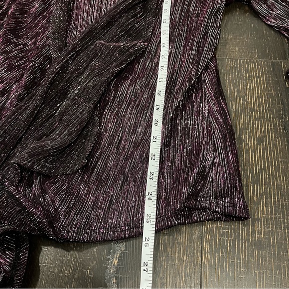 Purple metallic festive & sparkly top - Picture 7 of 10